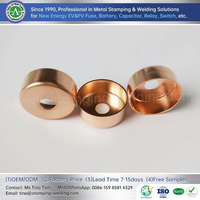 Copper Fuse End Caps for Solar Fuses