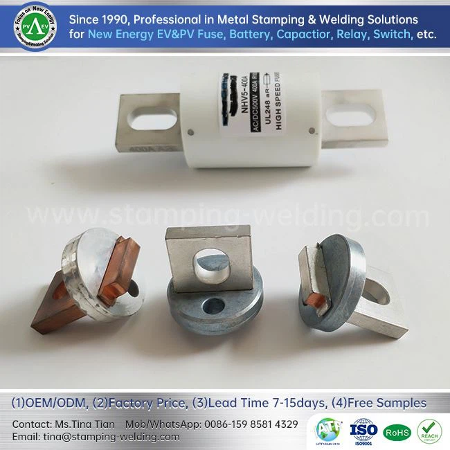 Trwały element terminala bezpiecznikowego do pojazdów elektrycznych