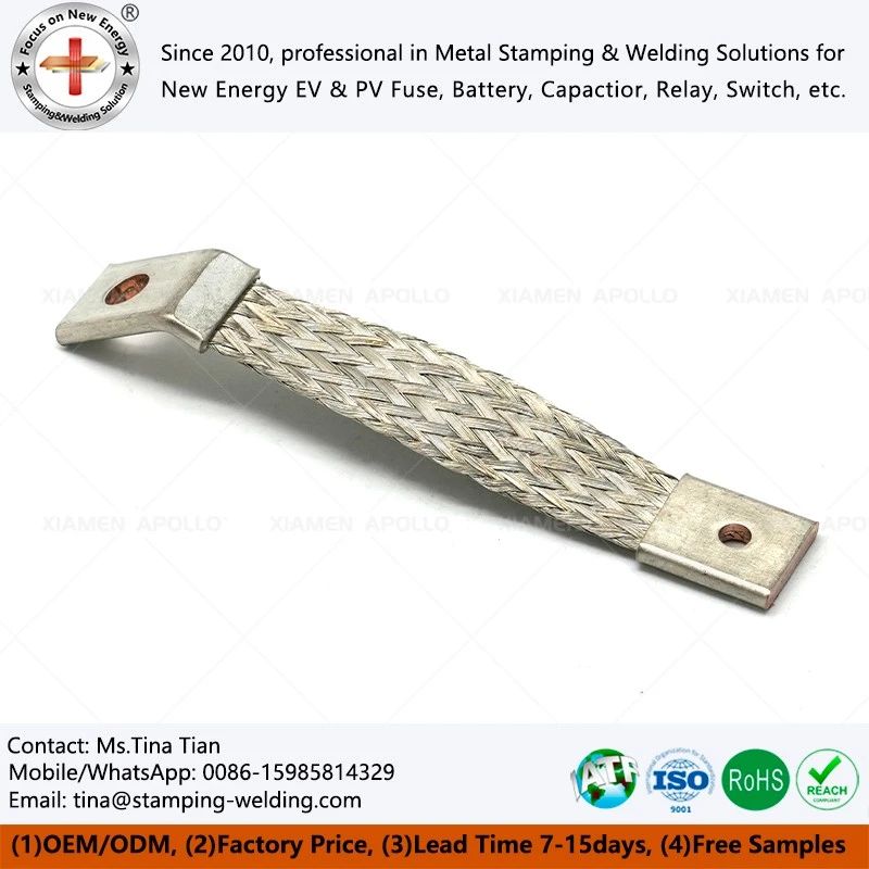 Grounding Flexible Tinned Connection Copper Braided