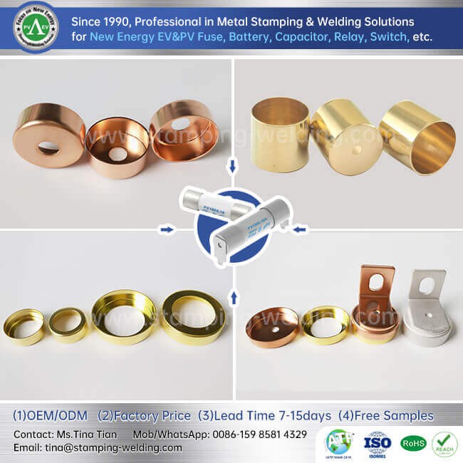 Włącz miedź i mosiężne czapki