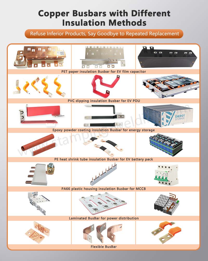 Copper Busbars with Different Insulation Methods Copper Busbars with Different Insulation Methods
