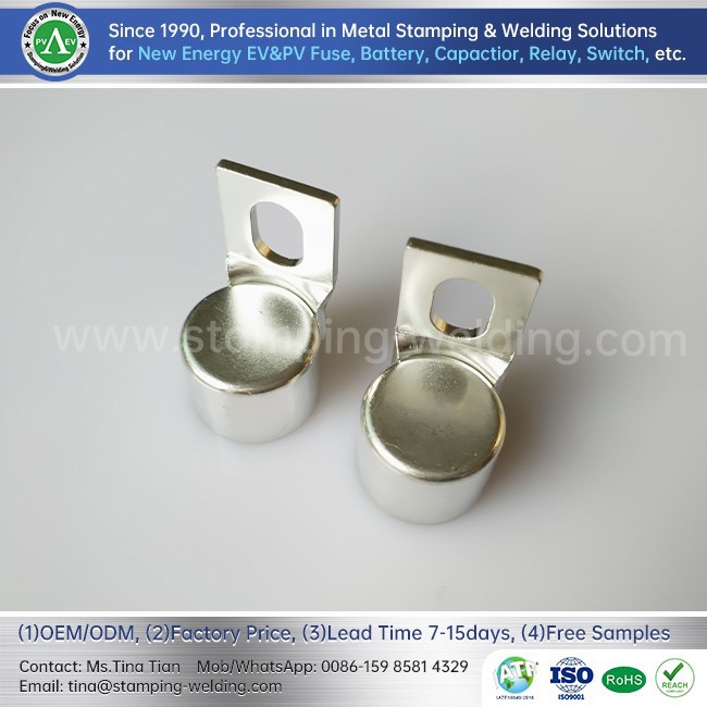 Bright Tin-plated Copper End Caps Bright Tin-plated Copper End Caps